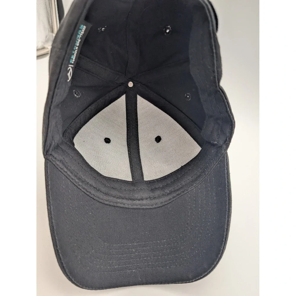 Mercedes AMG Petronas Formula One Team Black Baseball Cap Hat Embroidered Logo